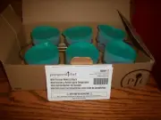 PAMPERED CHEF Mini Freezer Bowls & Rack #100181 portion control 1/2 cup bowls