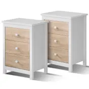 ALFORDSON 2x Bedside Tables Wood