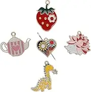 5 Pieces Needle Minders Needle Pins Holders Needles Nanny with Magnet Sewing Machine Needle Keeper, Cross Stitch Embroidery Magnet Needles Holder Cute Animal Strawberry Teapot Heart Design, Color