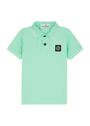 Stone Island Kids Logo Stretch-cotton Polo Shirt (2-4 Years) - Green Light - 04YR (4 Years) 04YR (4 years)