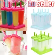 6 Pack Ice Cream Mould Block Frozen Molds Icy Pole Jelly Pop Popsicle Maker Tool