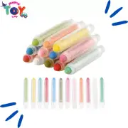 Dustless Chalk for Kids, Colored Sidewalk Chalk With Holder,Non-Toxic Washable