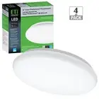 16 in. Low Profile White Round LED Flush Mount Ceiling Light 120-277V 1600 24W