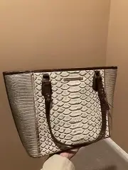 BRAHMIN Asher Ray Artemisa Satchel in Beige Brown Medium NWT. Retail - $325