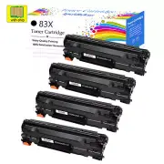 4PK CF283X 83X Toner Cartridge for HP 83X LaserJet Pro MFP M225dn M225dw M225rdn