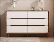 Modern 5 Drawer Dresser for Bedroom, Dressers & Chest of Drawers with Hidden Handle Storage Organizer Dresser for Closet, Entryway, Living Room (Size : 6 Draws)