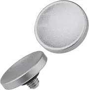 [Haoge] SRB-YK Metal Shutter Release Button for Fujifilm XE1 XE2 XE2S XE3 XT2 XT3 XT10 XT20 XT30 X-T30 XPro1 XPro2 X10 X20 X30 STX-2, Leica M Type240 M-Monochrom, Hasselblad 503CW Concave Silvery Gray