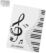 MUELODSIC Choir Folder Music File Organizer Durable Plastic Sheet Music Holder for Piano and Band Performances Easy Portability Modern Design Pages Capacity