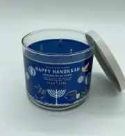 Bath & Body Works Large Candle 3-Wick HAPPY HANUKKAH Incense, Myrrh & Sandalwood