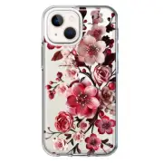 Mundaze Case for Apple iPhone 14/13 Red White Cherry Love Flowers