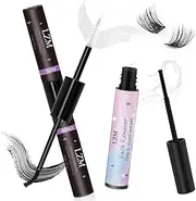 LZM Lash Glue Bond and Seal Remover Kit for Lashes Cluster Extension False Eyelash Adhesive Strong Hold 48-72 Hours Latex Free DIY Personal Makeup Use at Home 15ml (Black Bond and Seal, Remover)