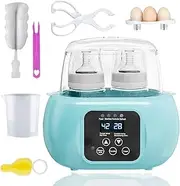 4 in 1 Bottle Warmer for Baby, Bottle Warmer, Baby Bottle Warmer, Food Cooker, Fast Heaters and Defrost Warmers. LCD Display, Precise Temperature Adjustment, 24-Hour Thermostat Mode (Blue)