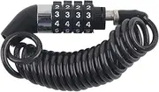 Helmet Cable Lock 4 Digit Password Anti Theft Multifunctional Replacement for Motorcycle Portable Lightweight Strong Secure Smart Coiling Lock with 10000 Combinations Flexible