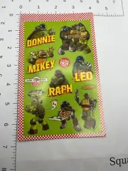 STICKER SHEET: TMNT Ninja Turtles Donatello Leonardo Raphael Michelangelo april