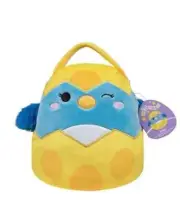 Squishmallows Bebe the Bluebird Plush Easter Basket Treat Pail 12 Inches