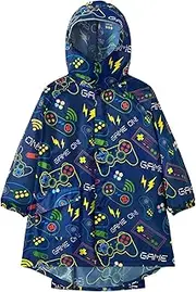 [WAWSAM] Raincoat Lightweight Girls Boys Rain Poncho Children's Rain Jacket Waterproof Toddler Rain Poncho with Hood, navy, 3-5 Years