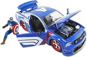 Jada 1:24 Diecast 2006 Ford Mustang GT with Captain America Figure 4.0 in*2.5 in*7.5 in,Blue