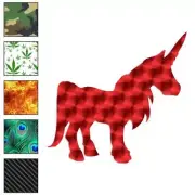 Unicorn Horned Horse, Vinyl Decal Sticker, 40 Patterns & 3 Sizes, #708