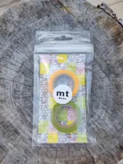 Mt Washi Tape Deco Spring 2 Pack Green Yellow Plant New in Package 15mm x 10m