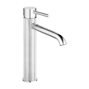 Bathroom Basin Flick Mixer Tap Tall Vanity Counter Top Brass Chrome Knurled WELS