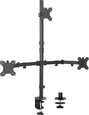 VIVO Triple LCD Monitor Desk Mount Stand Heavy Duty and Fully Adjustable | 3 Screens Up to 30 Inches (Stand-V003T)