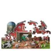 32pc Melissa & Doug Busy Barn Shaped Floor Puzzle Kids/Childrens Toy 3y+