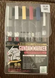 Gundam GSI Creos Marker Basic Set # GMS - 105 New 6 Markers - Gundammarker