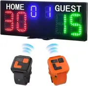 Electronic Tennis Score Keeper for Net, Portable Digital Scoreboard with Remo...