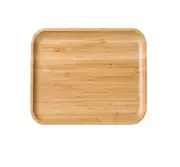 Yanco China BB-112 Bamboo 12" x 9.5" Rectangular Serving Tray - 12 Each