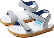 [Native Shoes] Charley, Kids Sandal, Pigeon Grey/Shell White/Toffee Brown, 6 Toddler