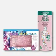 Soodox Period Pain Relief BUNDLE PACK - Large Reusable Gel Heat Pack for Period Pain and Cramp Relief + Soodox for Women Pain Relief Cream 75g