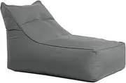 UYSOFRCV Highback Beanbag Chair Cover (Without Filler), Soft Cotton Linen Solid Color Simple Design Seat Recliner Comfortable Living Room Furniture for Adults and Kids,Gentleman Gray