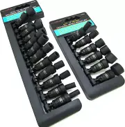 18Pc 1/4" Drive Universal Ball Swivel Deep Impact Socket Set SAE & METRIC