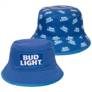 Bud Light 830941 Beer Labels All Over Reversible Text Bucket Hat