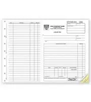 500 Work Orders, Side-Stub, Large Carbonless Forms Nebs/Deluxe No. 6545 / 2 Part
