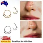 Double Stack Surgical Steel Hinged Septum Nose Ring Clicker Idle Gift for her