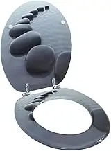 WC Toilet Seat MDF Lid Stones Hardware Accessories