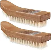 Baluue 2Pcs Leather Care Accessories High End Shoe Polishing Brush Durable Mane Bristles for Scratch Shine Convenient and Practical Shoe Care Tools for Home Use