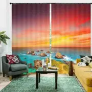Romantic Sky Clouds 3D Blockout Photo Print Curtain Fabric Curtains Window