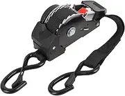 2 Pack 1'' X 10' Bolt on Retractable Ratchet Straps for Cargo, S Hook Auto Retract Ratchet Straps, Self Ratcheting Strap for Boat Tie Down to Trailer & Jet Ski, ATVs, Bikes