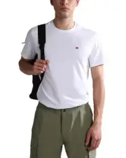 Napapijri Plain Cotton Round Neck T-shirt Men White Shirts