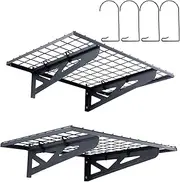 VEVOR Garage Storage Shelving, 2 Pack, 91.5 x 61 cm Heavy Duty Garage Shelves Wall Mounted, 226.8 kg Load Capacity(Total) Garage Storage Rack Floating Shelves, Suitable for Shop, Shed, Garage Storage