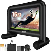 VEVOR Inflatable Movie Screen, 16 FT Inflatable Projector Screen for Outside with Blower and Carrying Bag, Front/Rear Projection, Oxford Fabric Blow U