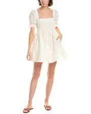 Montce Marcela Linen-Blend Mini Dress