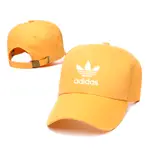 愛迪達 2024 阿迪達斯品牌棉質棒球帽女式男士時尚軟嘻哈帽子夏季休閒運動帽男女皆宜
