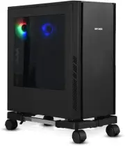 Computer Tower Stand, Adjustable Mobile CPU Stand with Rolling Caster Wheels