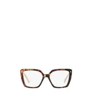 Prada Eyewear Square Frame Glasses 51,53 White