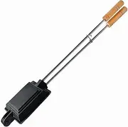 Wildtrak 38cm Jaffle Cast Iron Single w/Wood Handle - Black