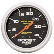 Auto Meter 5404 Pro-Comp 2-5/8" Boost Gauge - 0-35psi, Liquid Filled