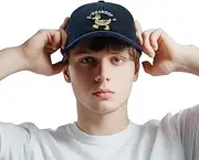 [Clakllie] Unisex Embroidery Baseball Cap Summer Flat Brim Cap Cotton Baseball Cap with Flat Brim Adjustable Leisure Cap UV Protection Outdoor Cap